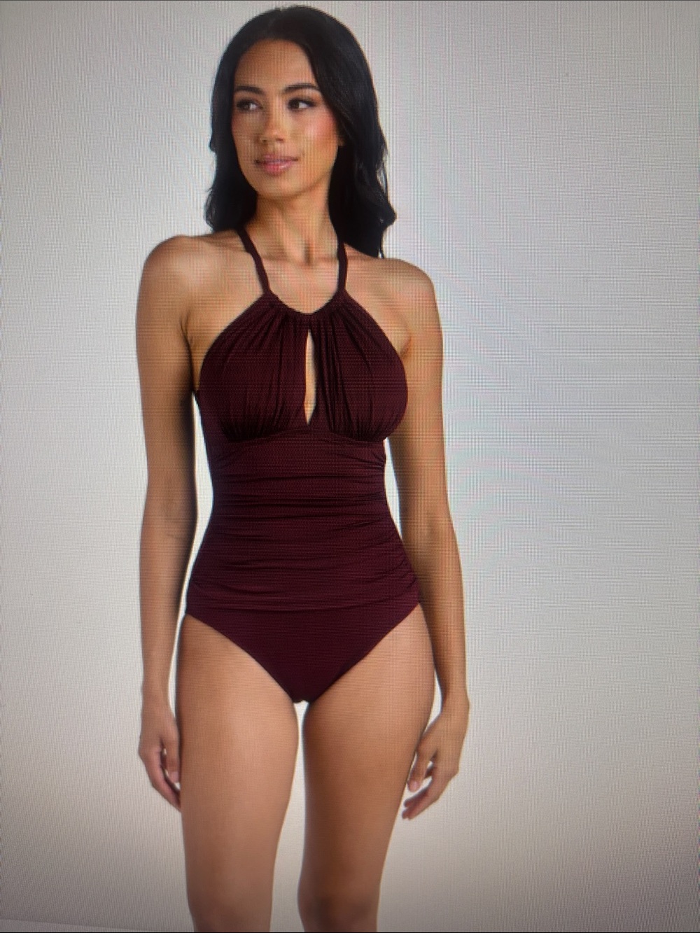 NWT La Blanca Women’s Island Goddess Keyhole swimsuit.  Size 8